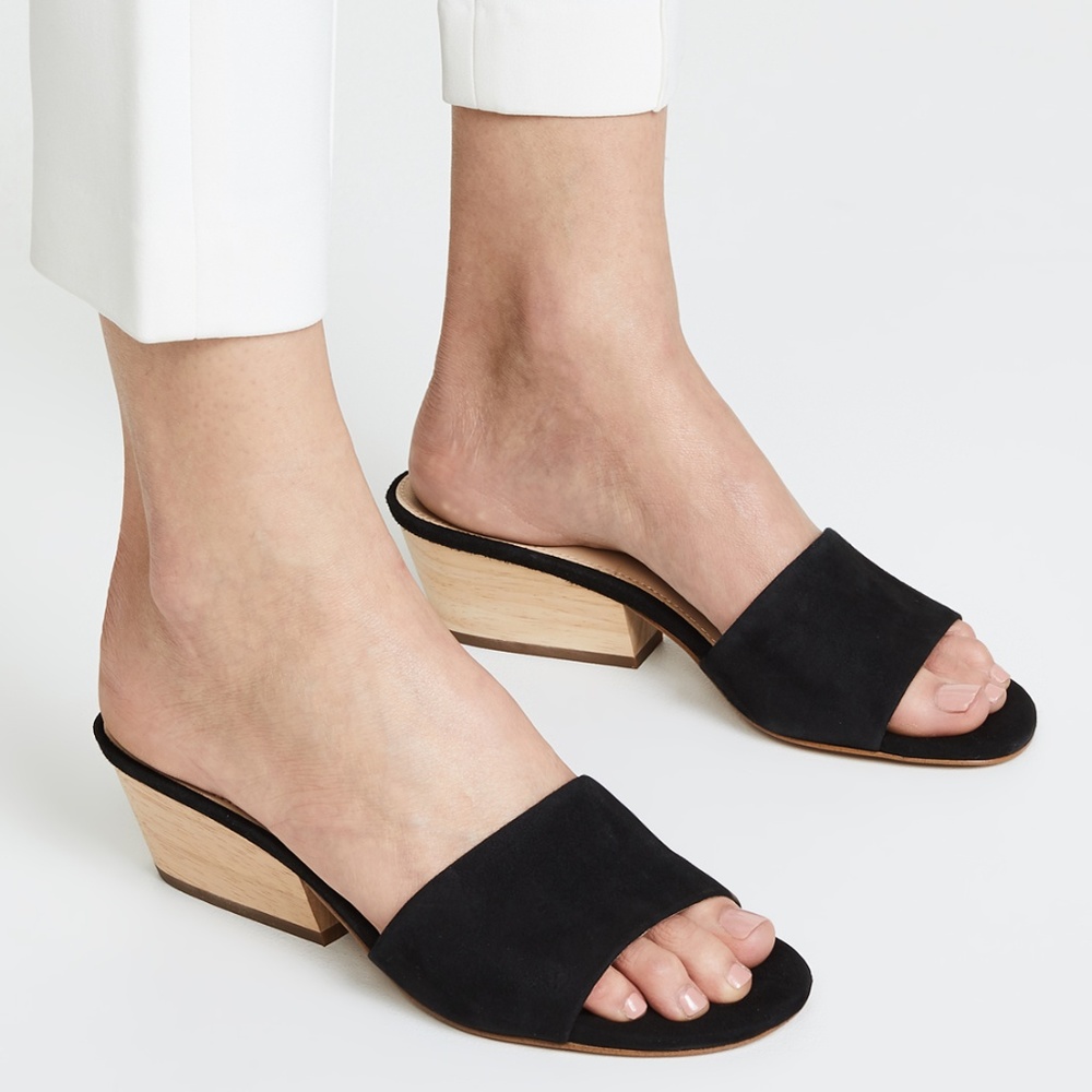 Botkier Carlie Black Suede Slide Mule Size 6 - image 1